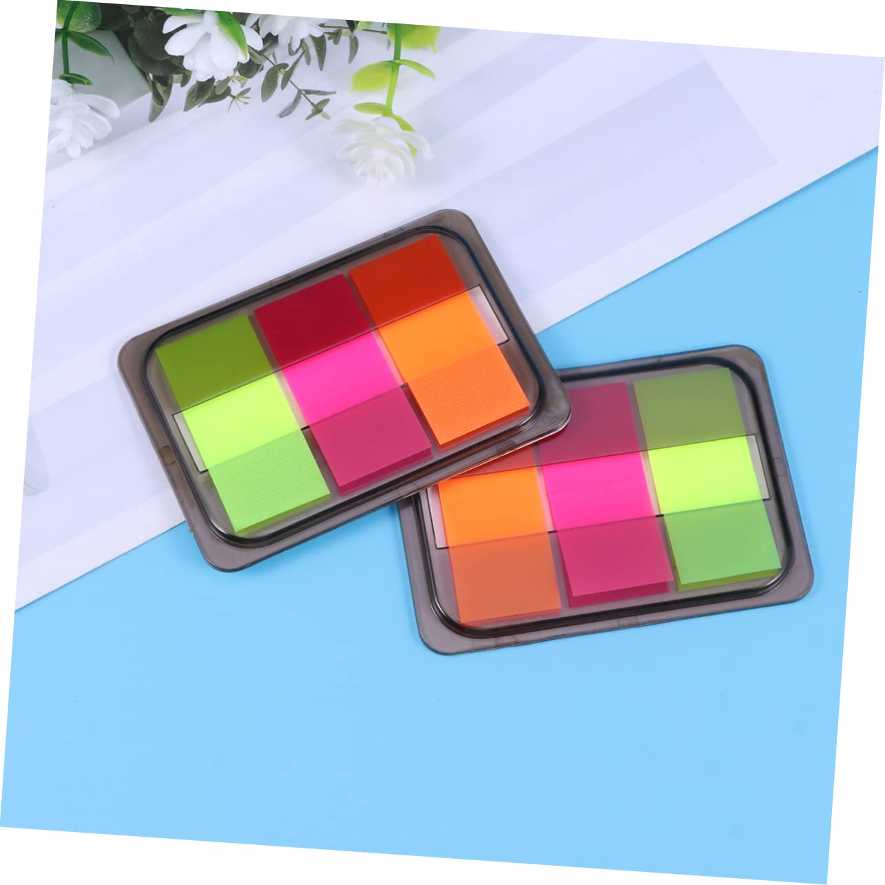 SHINEOFI 30packungen Neuer Titel Neon Haftnotizen Selbstklebende Markierungsfahnen Für Büro Und Zuhause Bunte Pet Notizen Zum Beschriften Für Seitenmarkierung Und Dokumente