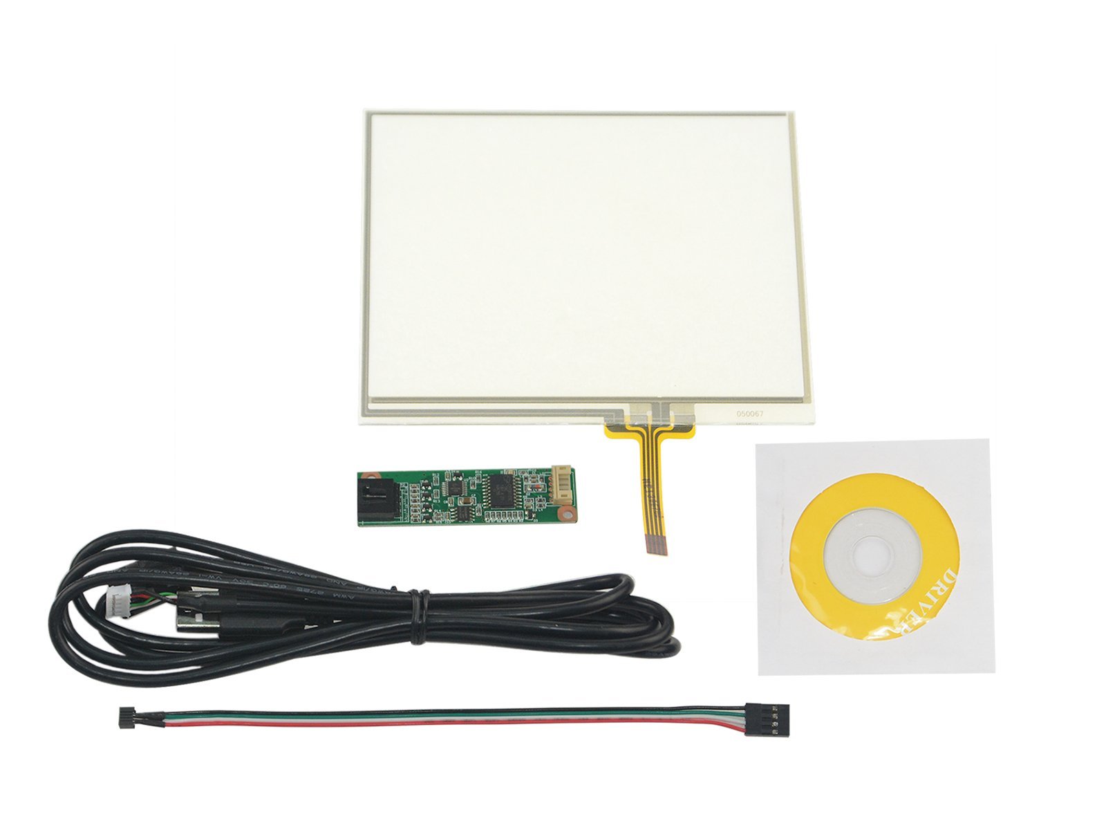 NJYTouch 5 Inch 4Wire Resistive Touch Screen Panel Digitizer for 5 inch LCD 109x89mm with 4 Wire USB Driver Controller Kit