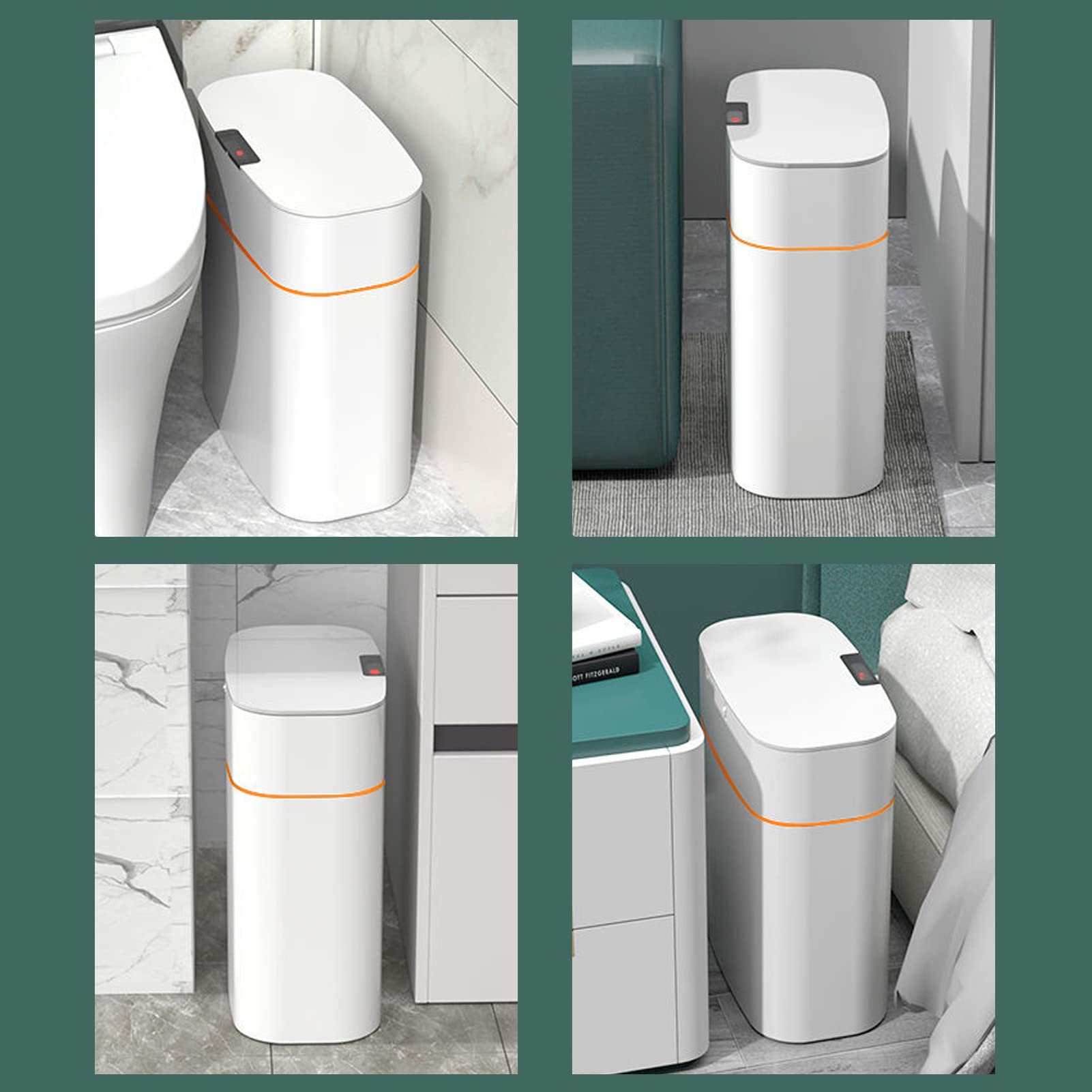 Poubelle électrique, Poubelle électrique étanche IPX5 Life, Poubelle Intelligente avec Capteur de Mouvement Automatique à 3 Modes, Poubelle Intelligente pour Salon de Beauté, Maison, Cuisine, Salle de