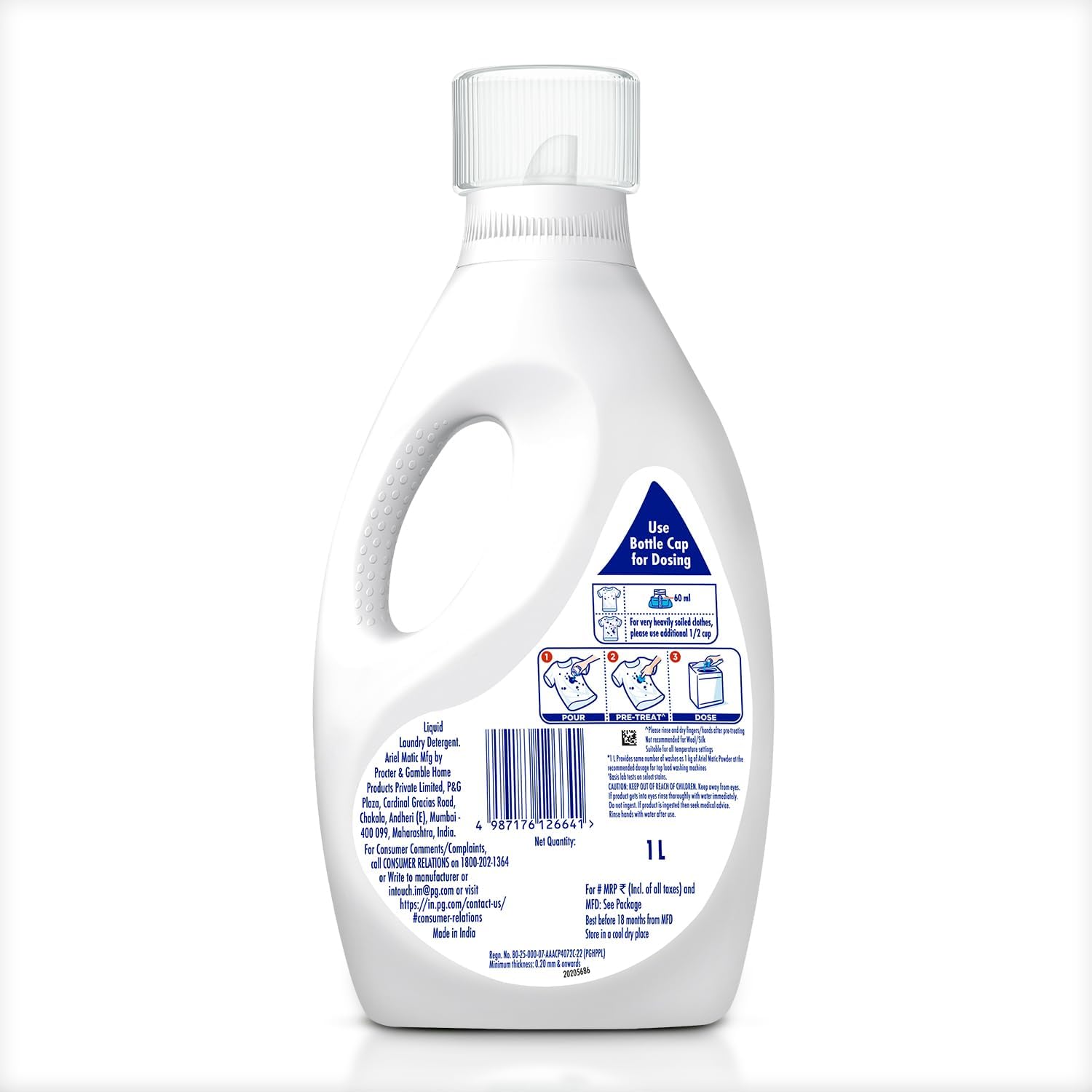 Ariel Matic Liquid Detergent, Top Load, 1 Litre