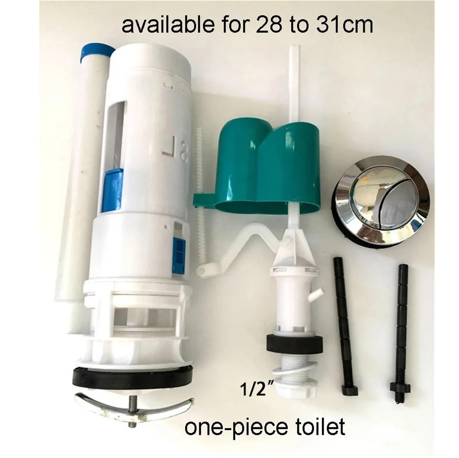 MéCanisme De Chasse D'Eau Toilet Drain Intake Valve Tank Fittings Inlet Flush Water Saving Piece Cistern Mechanism WC Kits(One-pieces 28cm B1)