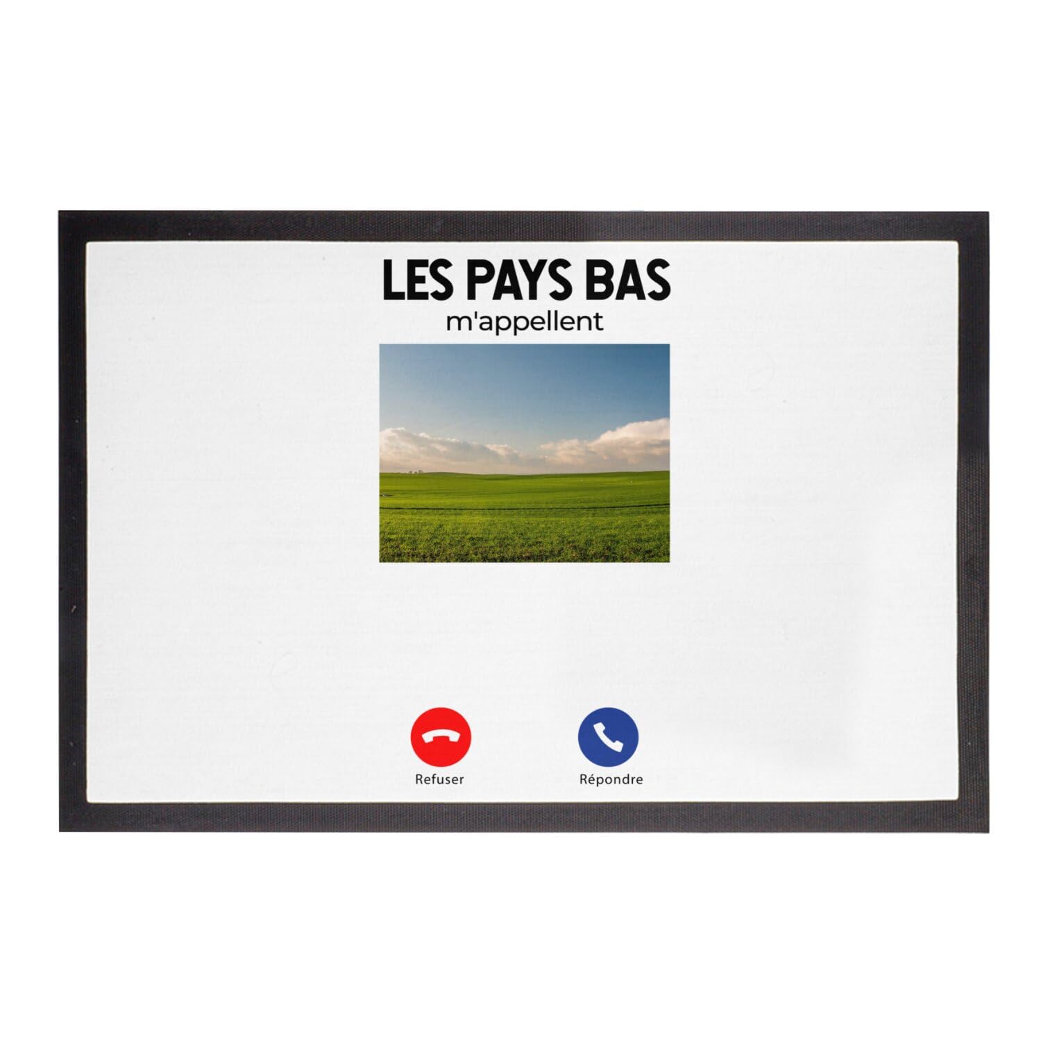 Paillasson blanc Les Pays-Bas m'appellent tapis entrée propre