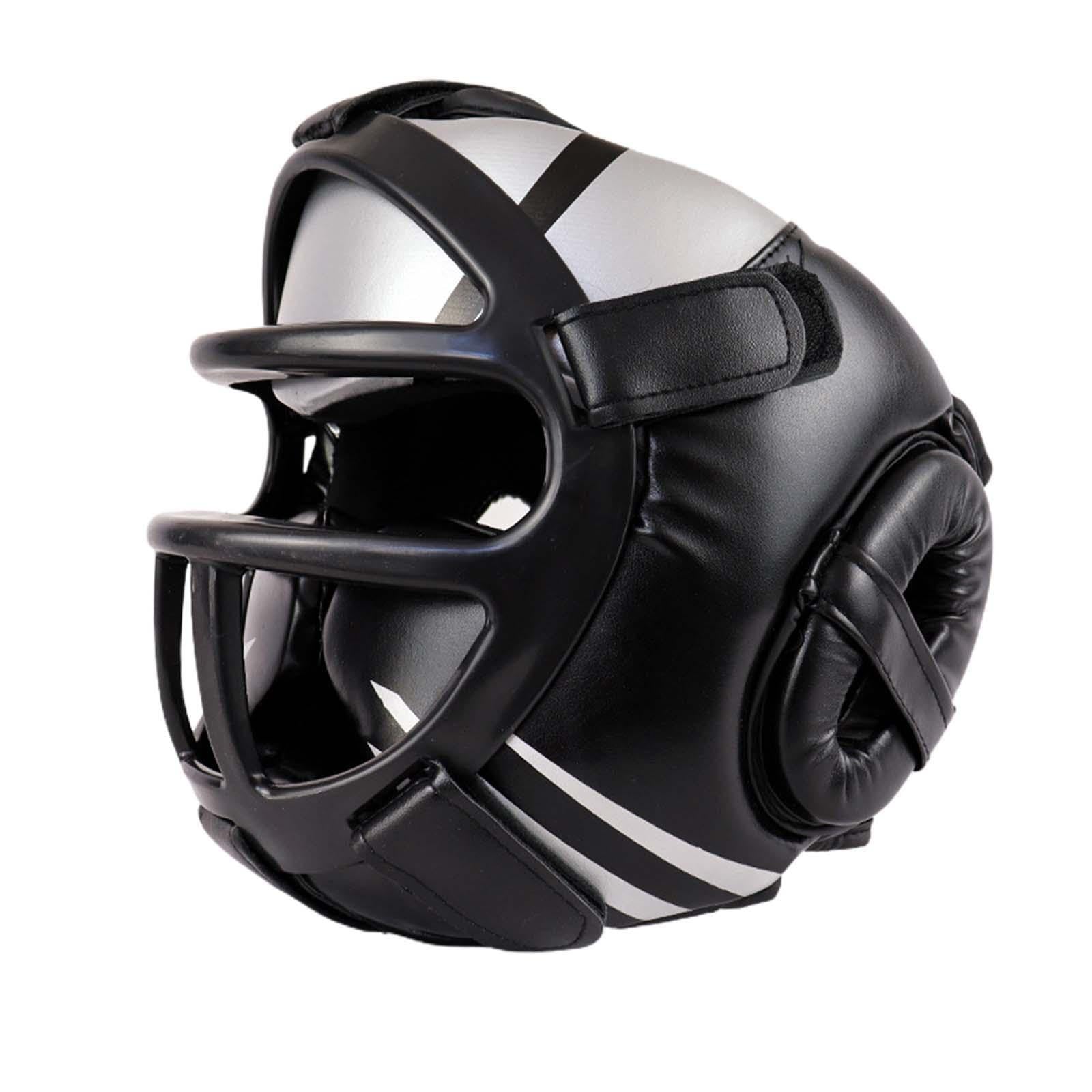 Casco da boxe Casco da boxe Bambini Adulti Uomini Donne Ragazzi Ragazze Taekwondo Regolabile Imbottito MMA Copertura completa Per sport Protezione per il viso traspirante per arti marziali
