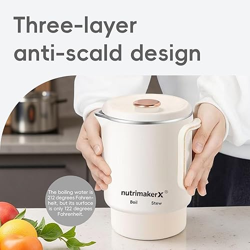 Miniatura 4 de Hervidor eléctrico plegable de alta calidad, apto para viajes, caldera de agua caliente de 21 onzas con para café, té y bebidas instantáneas, diseño