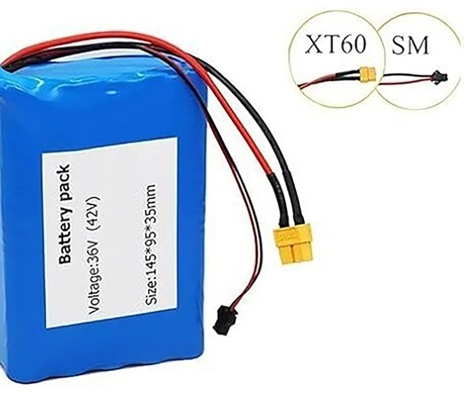 36V 6Ah Batterie pour Vélo Électrique 36V 10S2P Batterie De Remplacement Étanche pour Moteur De Vélo Électrique 50W 150W 250W 350W, avec Chargeur