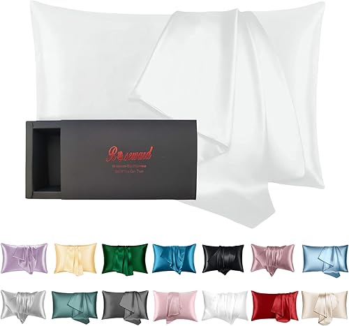 Funda de almohada 100% seda de morera para cabello y piel, fabricada en Estados Unidos, fundas de almohada de seda Momme de alta calidad 22 con