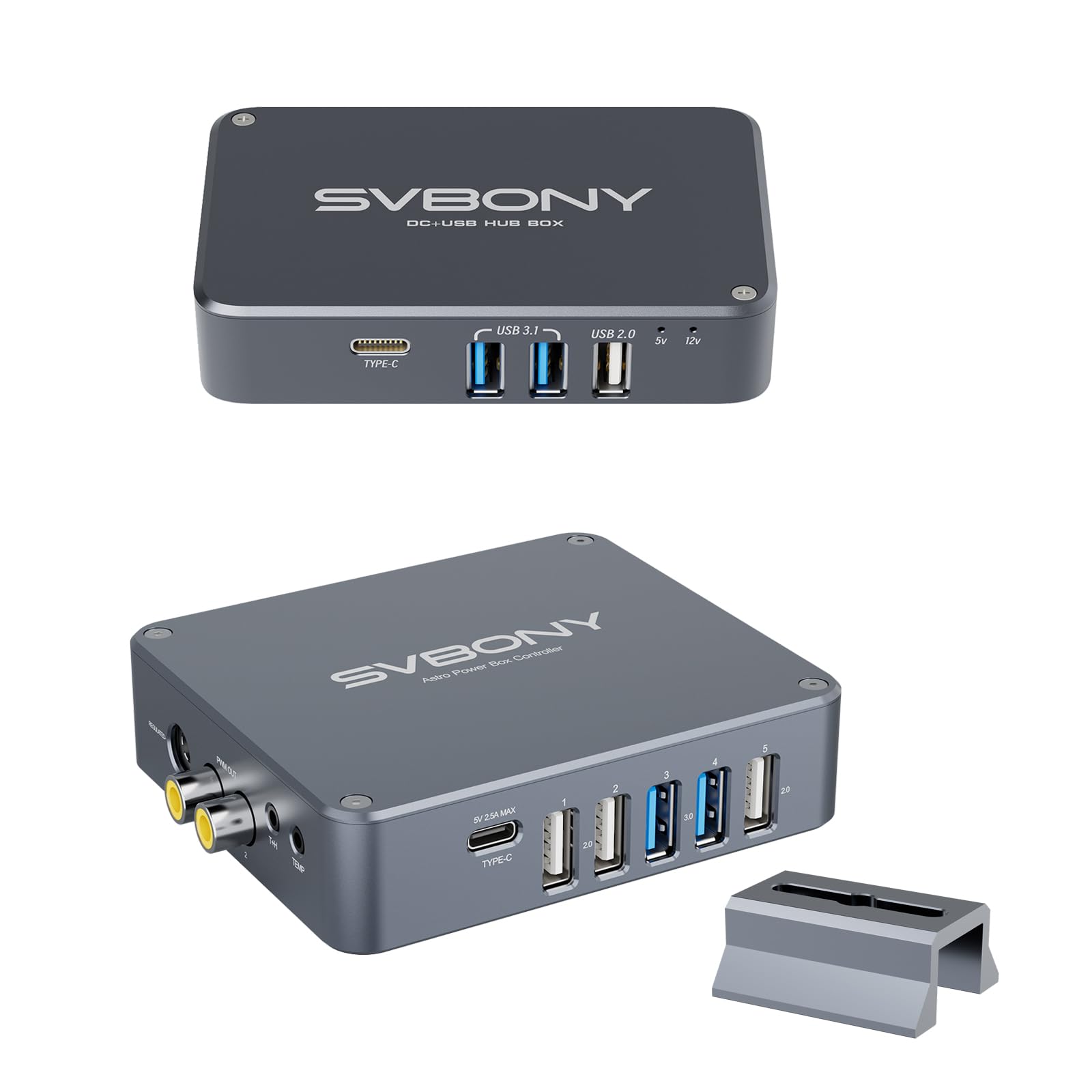 SVBONY SV241 Pro Telescope Power Management Box and Telescope Power Hub Adapter, Hub Remote Control for Astronomy Equipment, Power Adapter with Dovetail Base for Astrophotography