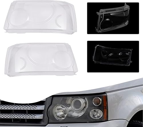 Miniatura 2 de 1 par de cubiertas de lente de faros delanteros izquierdo y derecho para faros delanteros de automóvil, carcasa de policarbonato compatible con Land