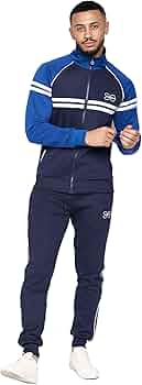 Lacoste - Pantalon Jogging A Bandes Logo Crocodile Bleu Marine Rouge