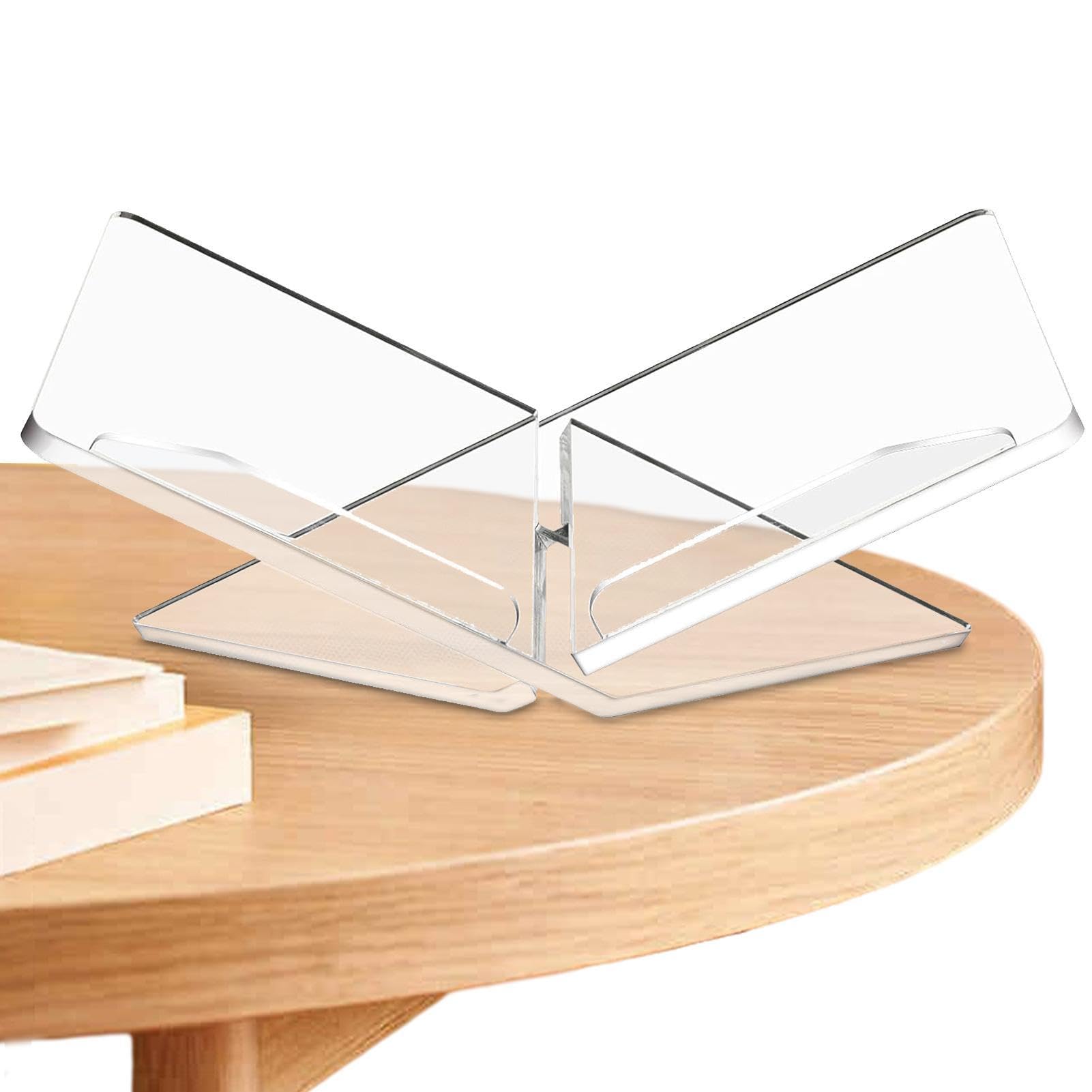 Support De Livre En Acrylique Transparent - Présentoir Robuste Avec Rivet Inférieur Pour Livres Ouverts
