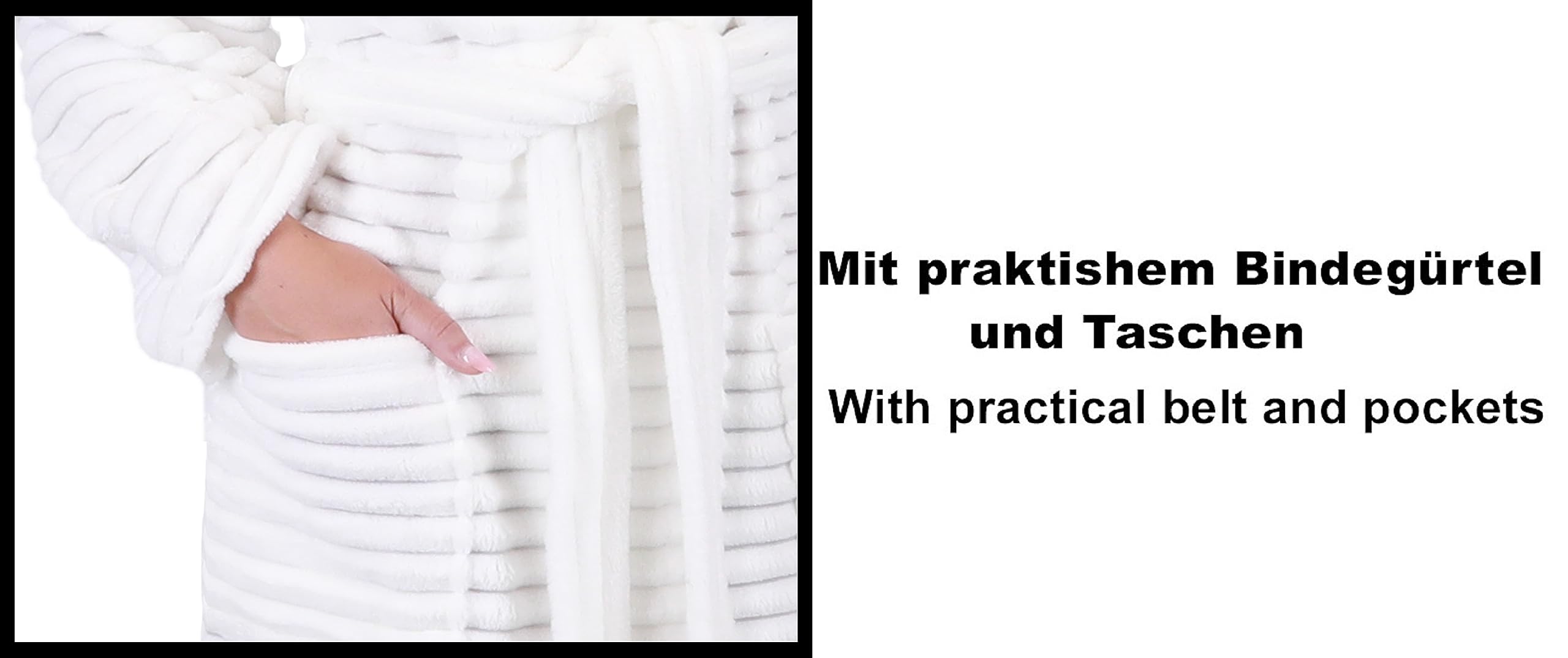 Betz Bademantel BONN Microfaser Strukturplüsch für Damen und Herren mit Schalkragen