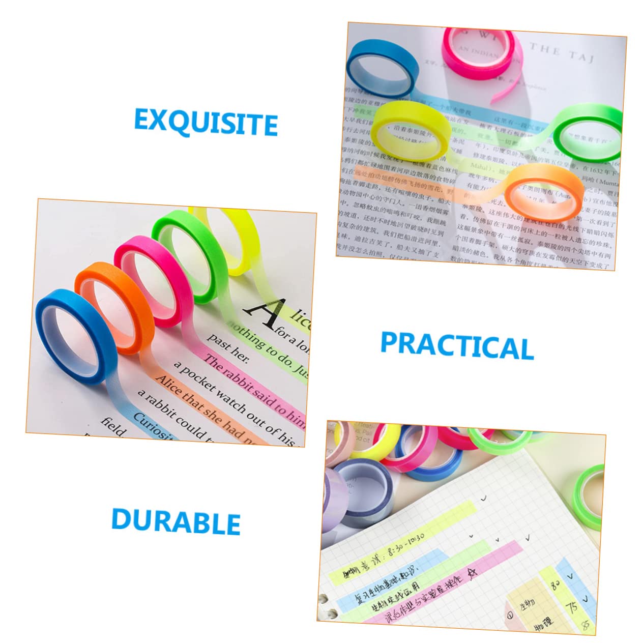 SHINEOFI 40rollos Pestañas Transparentes De Marcadores De Página Autoadhesivos Multifuncionales Para Material Escolar Resistente y Reposicionable Para y