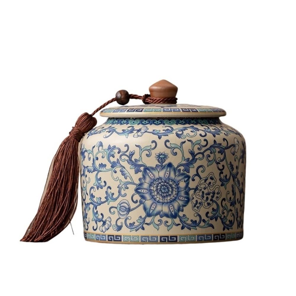 Stroage Jar Ceramic Tea Storage Tin With Sealed Lid Canister Sugar