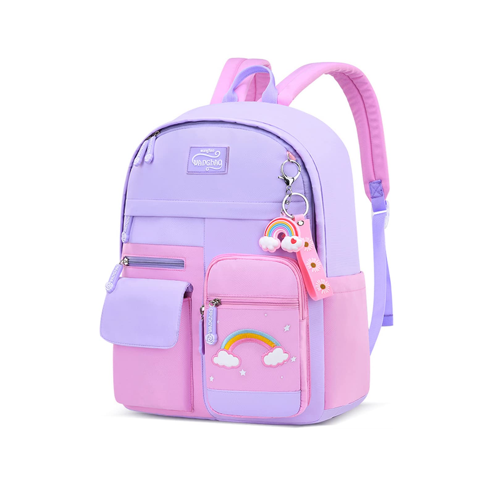 FANDARE Ultraligero Mochilas Infantiles Mochilas Escolares Mochilas Tipo Casual Niñas Mochilas Escolares para 1-9 Grado Estudiante Viaje Salida de primavera Daypacks Impermeable Nylon