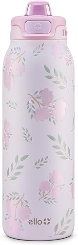 Miniatura 12 de Ello - Botella de agua Pop & Fill, acero inoxidable, tecnología llenado rápido, metal con aislamiento al vacío de doble pared, tapa antifugas, sin