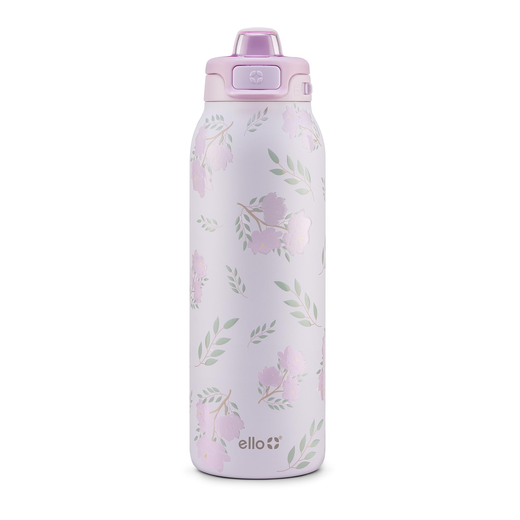 Ello Pop &amp; Fill Insulated Stainless Steel Water Bottle with Quick Fill Lid, Leakproof Locking, Sip or Chug Spout, BPA-Free, Double Wall Vacuum Insulated for Sports, Travel &amp; School- 22oz / 32oz / 40oz