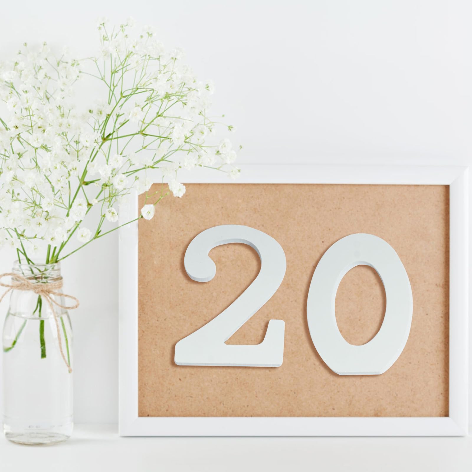 10 numeri in legno bianco da 0 a 9, 10 cm, numeri in legno non finiti per artigianato, decorazione da parete, bar, casa, feste, matrimoni