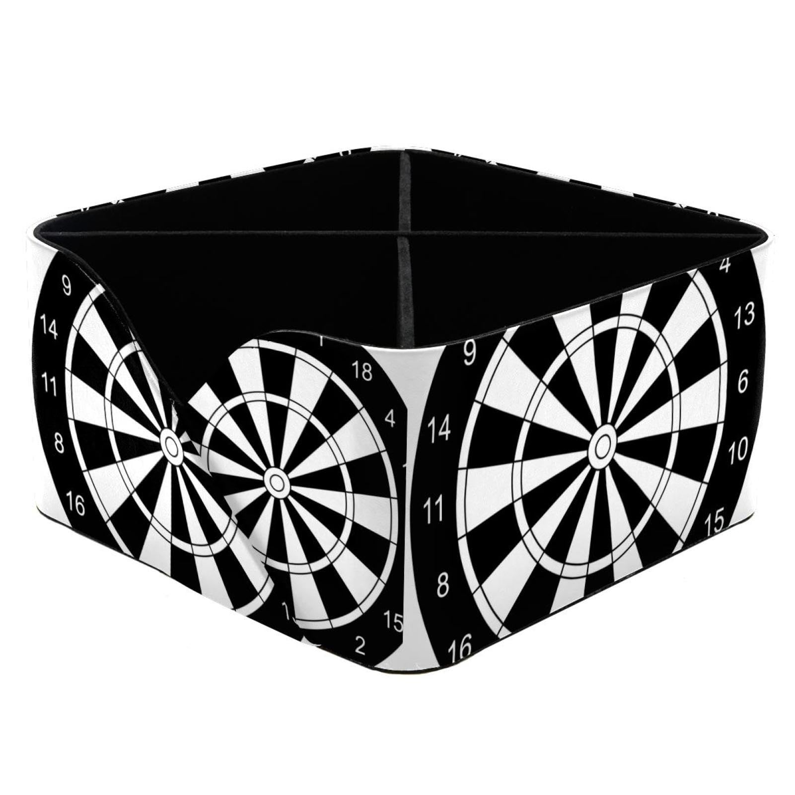 Porte-crayons cible de fléchettes et pot de rangement de bureau avec 4 compartiments