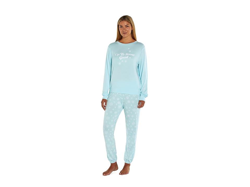 Wildfox Snow Good Set (Blue Glow) Women's Pajama Sets INTERNATIONAL SHIPPING