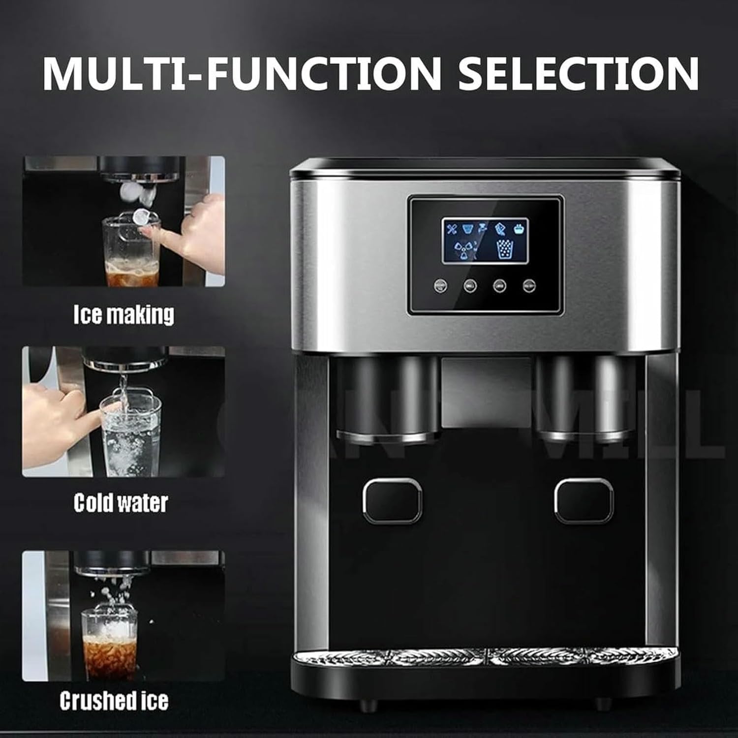 Máquina para Fabricar Hielo Comercial, Producción Rápida De Hielo En 9 Minutos, Capacidad De 18 Kg/24 H, Diseño Compacto De Encimera para Uso En Casa, Oficina Y Bar.