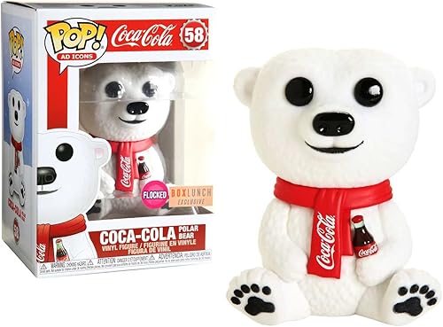 Funko Pop! Iconos publicitarios: Coca-Cola Polar Bear [Flocked] #58 Edición Limitada Exclusivo Incluido con PET Compatible 0.020 in Protector Extra