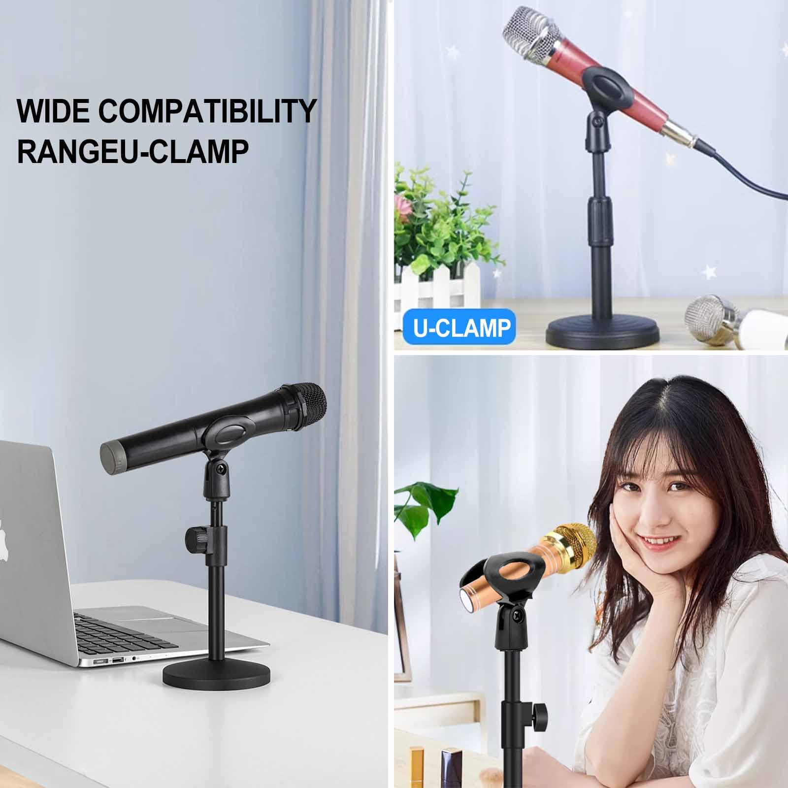 Pince Micro 6PCS Clip de Microphone Pince pour Microphone Support Universel de Microphone pour Conférences, Podcasts, Conférences, Concours