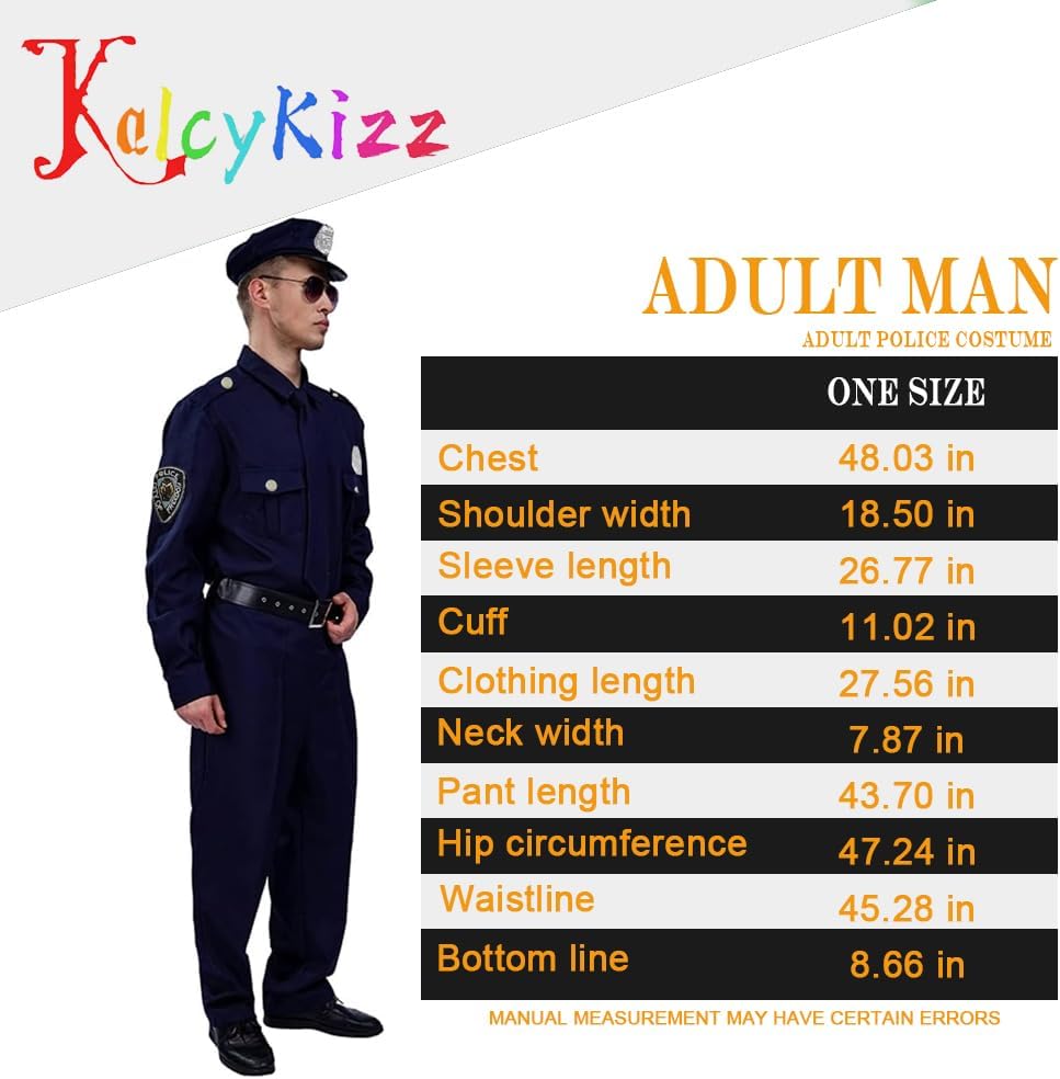 Adult Police Uniform Costume for men - Image 4