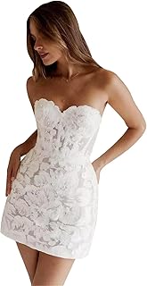 Short Wedding Dresses for Women 2025 Mini Bridal Dress Wedding Reception Gowns for Bride - Buy now