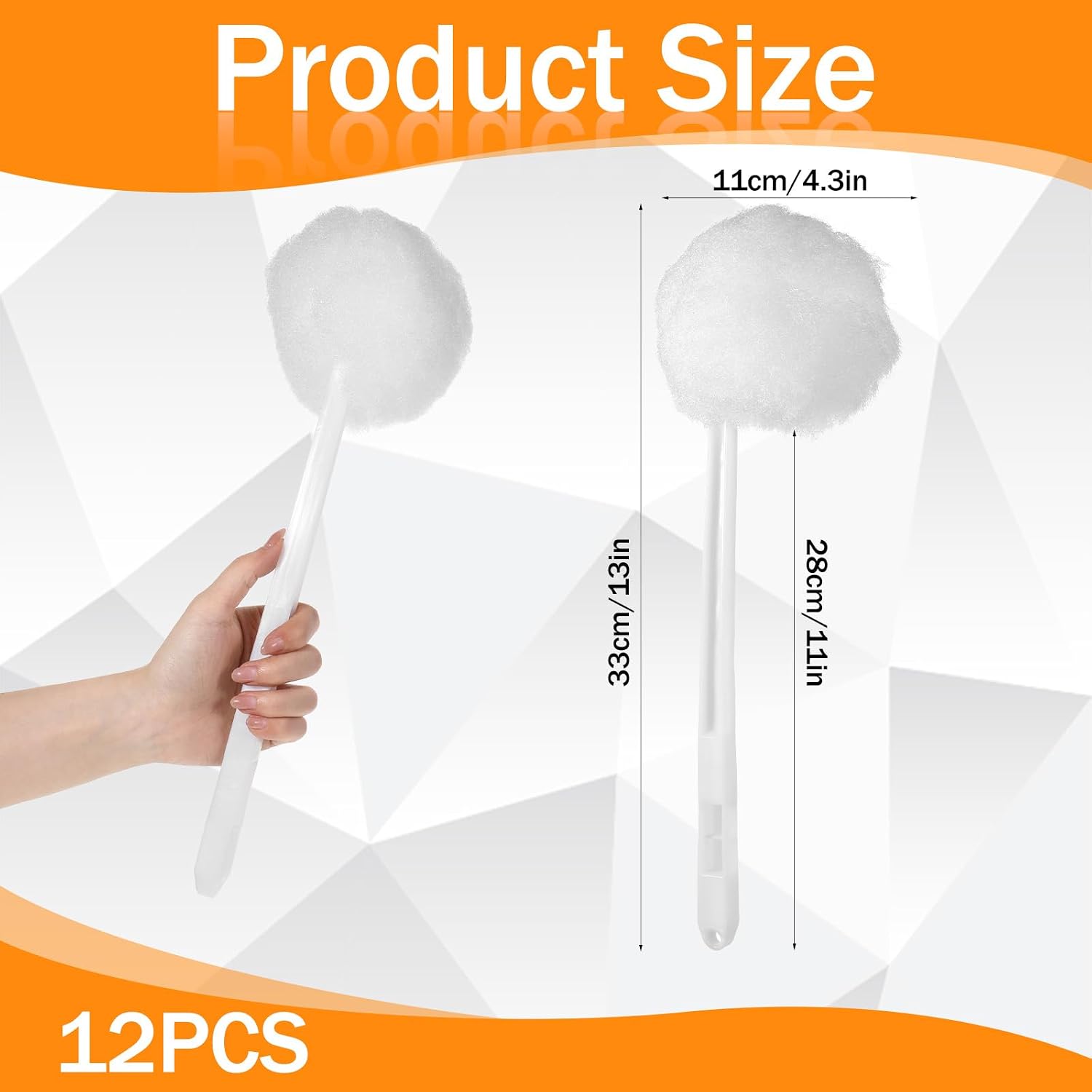 12 Pack 14 Inch Long Handled Toilet Bowl Brush image 2