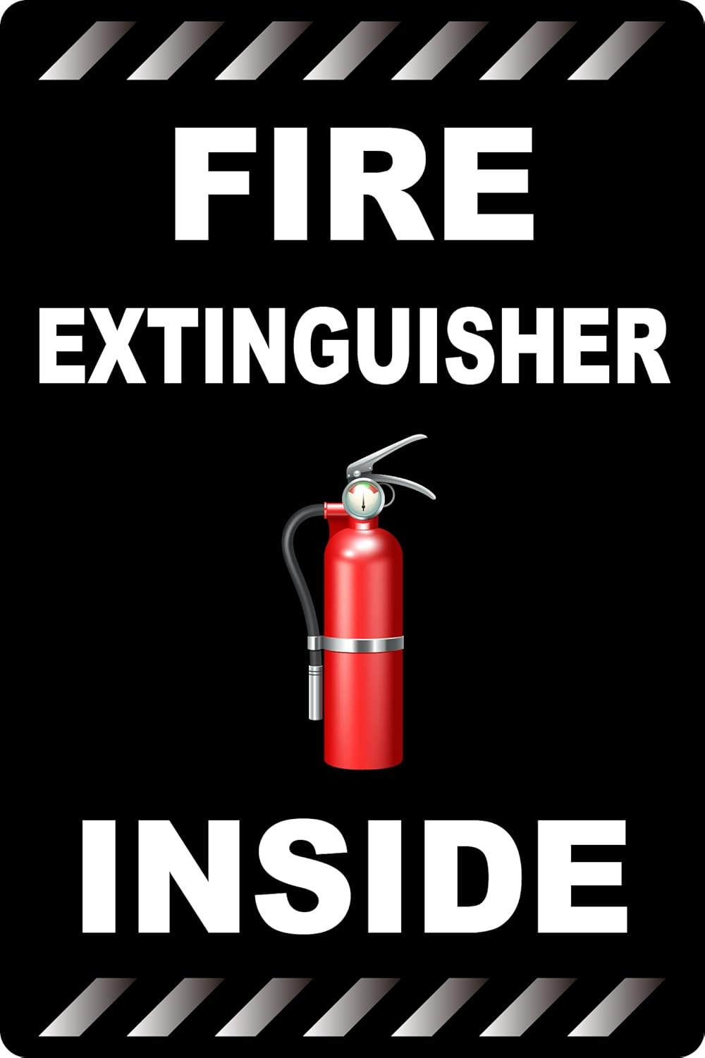 4x6'' 10 PCS Fire Extinguisher Inside Stickers Fire
