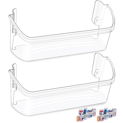 [2 PACK] UPGRADED 242126602 Refrigerator Door Bin Shelf Replacement For Frigidaire Door Shelf Replacement -LFSS2612TF0 LFSS2612TF4 Frigidaire Door Bin Bottom Shelf Parts 2421266 PS12364199 Shelves