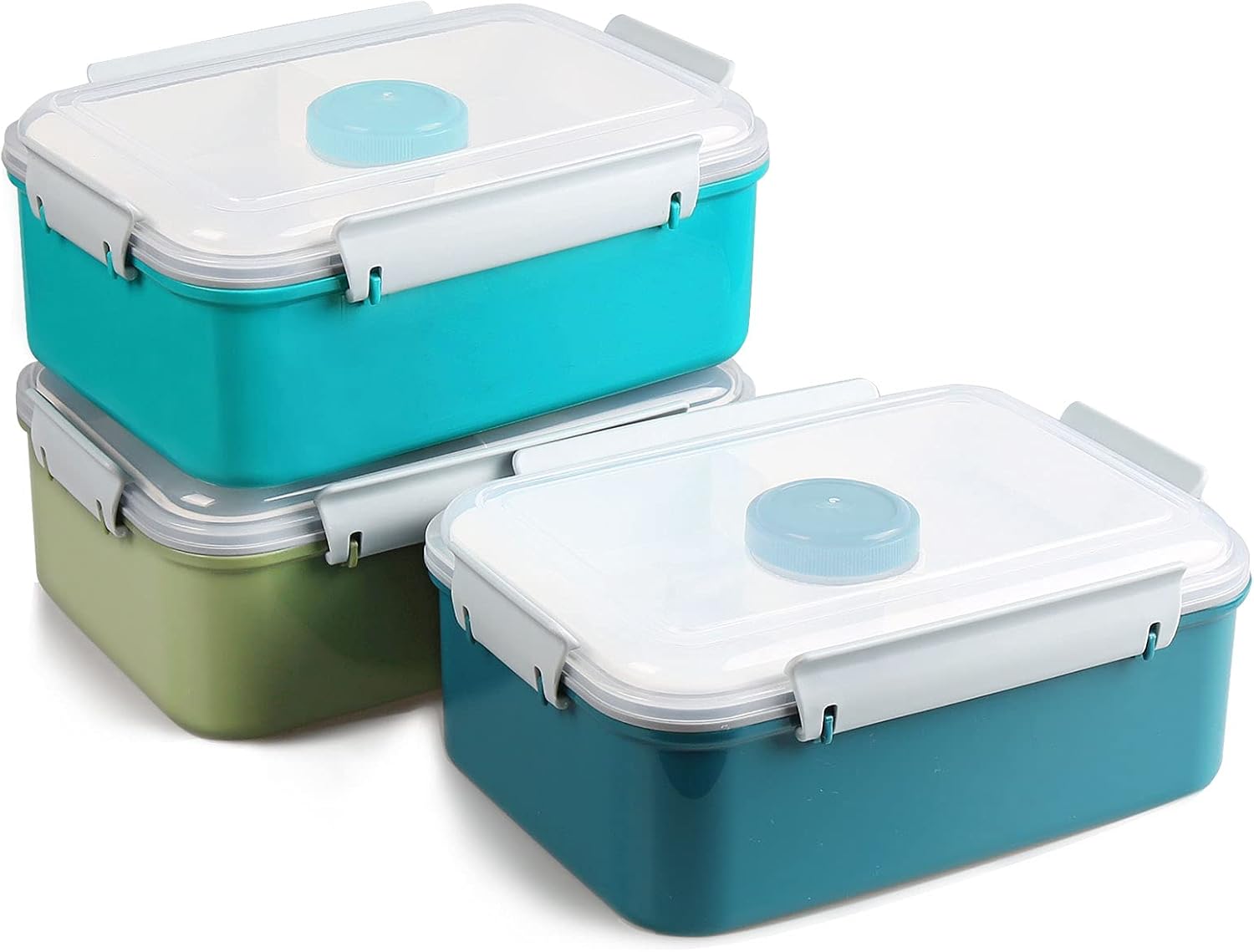 Shopwithgreen Bento Salad Boxes for Lunch, 3 Pack 47oz Salad Meal Prep