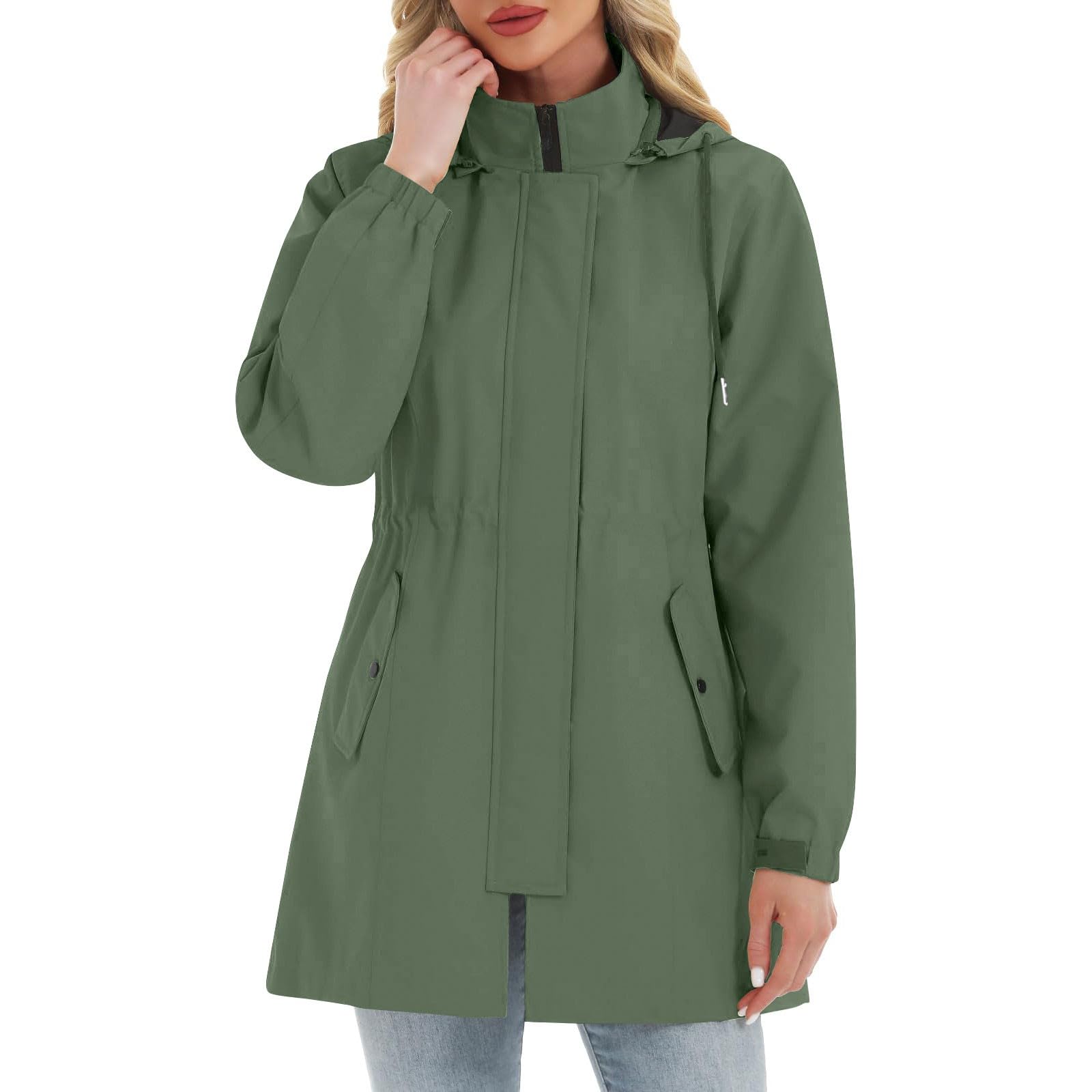 Chaqueta Impermeable Transpirable Para Mujer, Softshell, Liso, Plegable, Con Capucha, Cortavientos, Senderismo, Primavera Y Otoño. Mujer Cortavientos Softshell Capelina Waterproof Jacket