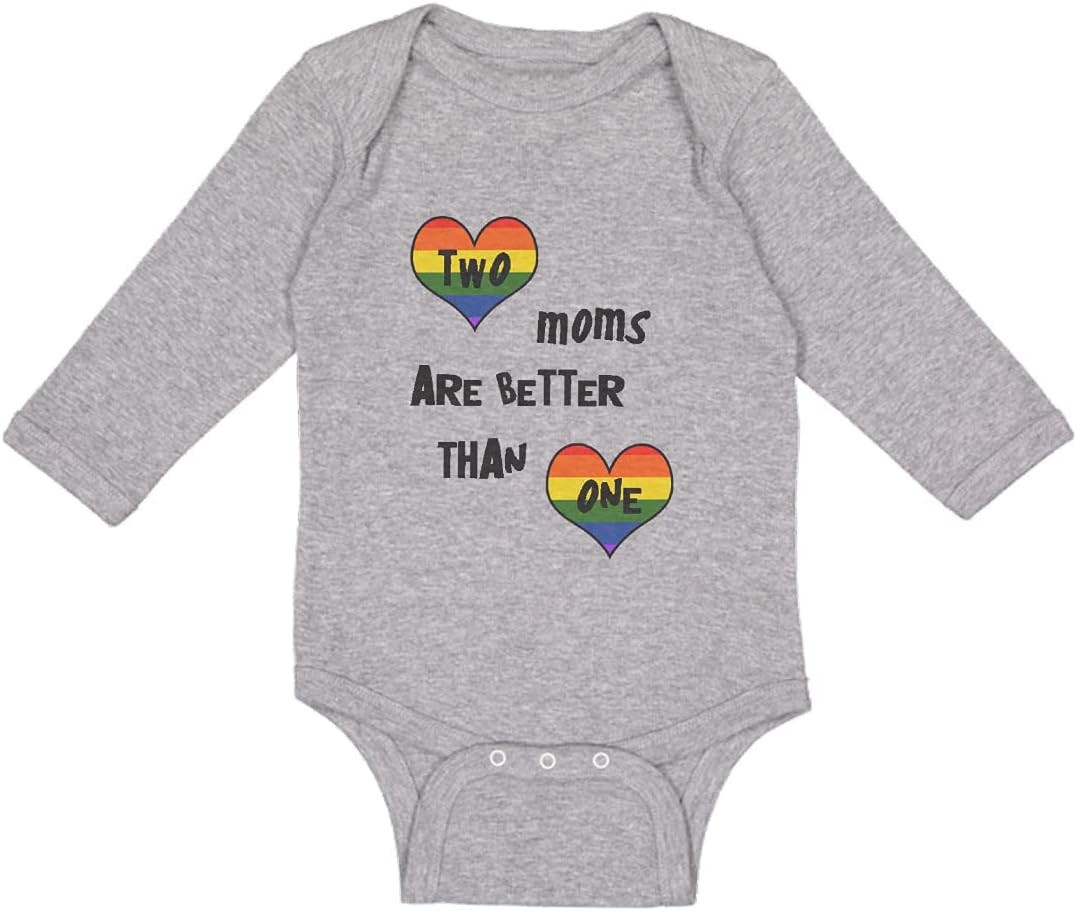 Baby Long Sleeve Bodysuit Mom 2 Moms are Better Than 1 Mom Mothers Baby Clothes