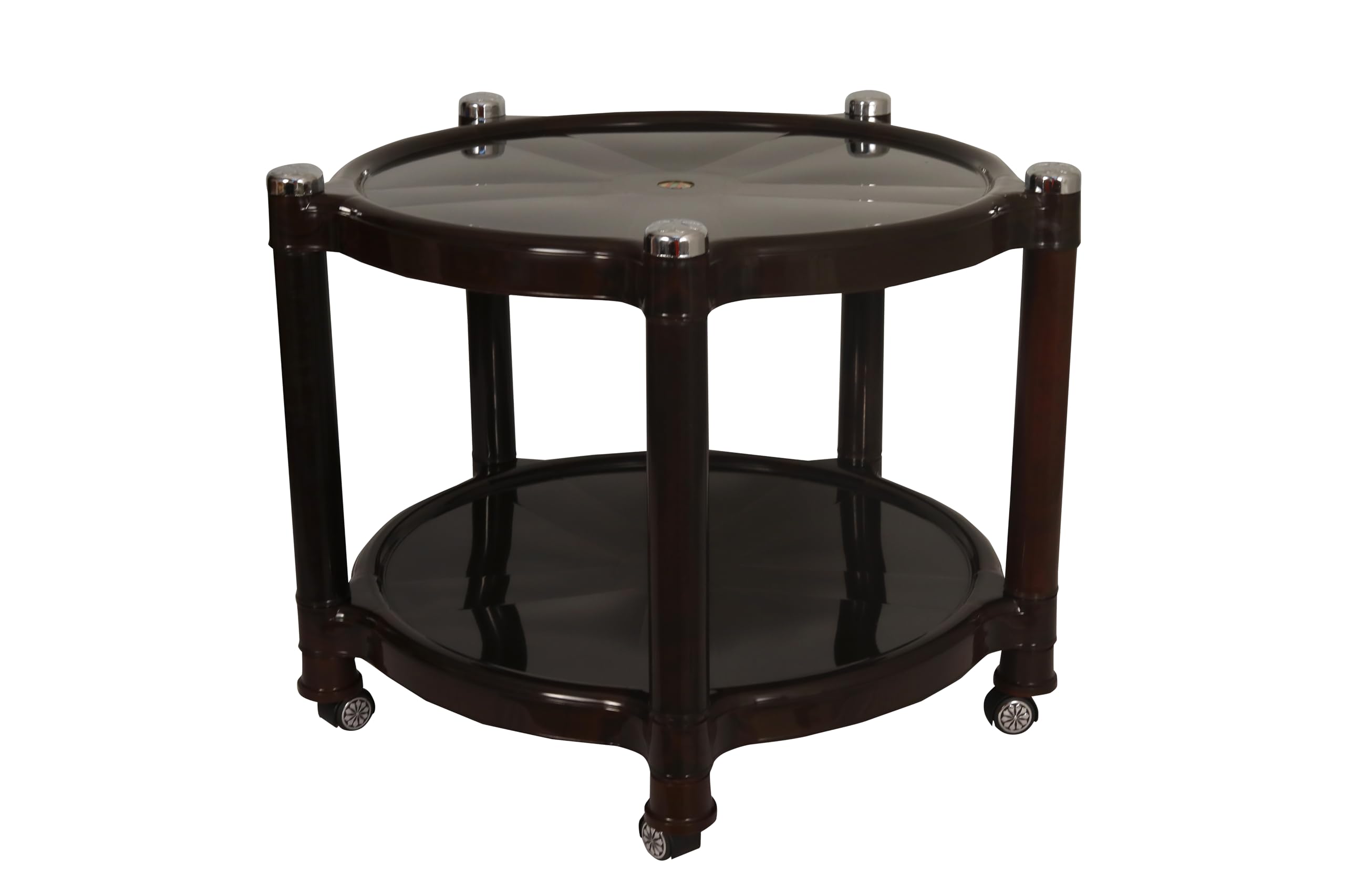 Prima 5008 Center Trolley Coffee Table/Tea Table/Teapoy for Home, Office & Outdoor (Weather Brown)