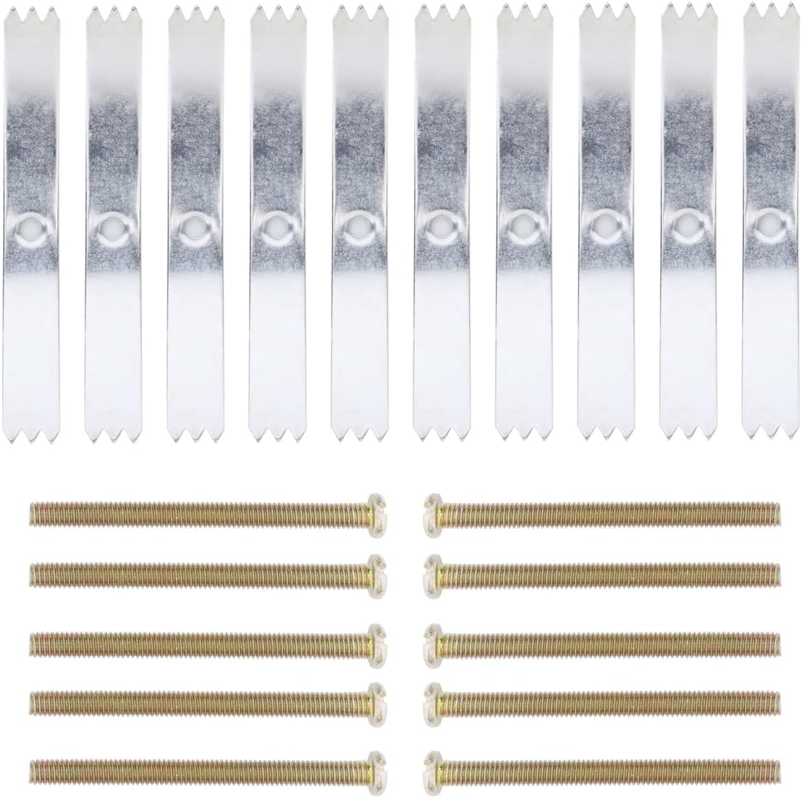 LALAFINA 86 Type Socket Repair Tool Kit 20 Pcs Repair Mount Cassette with Galvanized Screw Hooks for Wall Socket Box Tighten Upper and Lower Nuts Space-Saving Electrical Maintenance Set