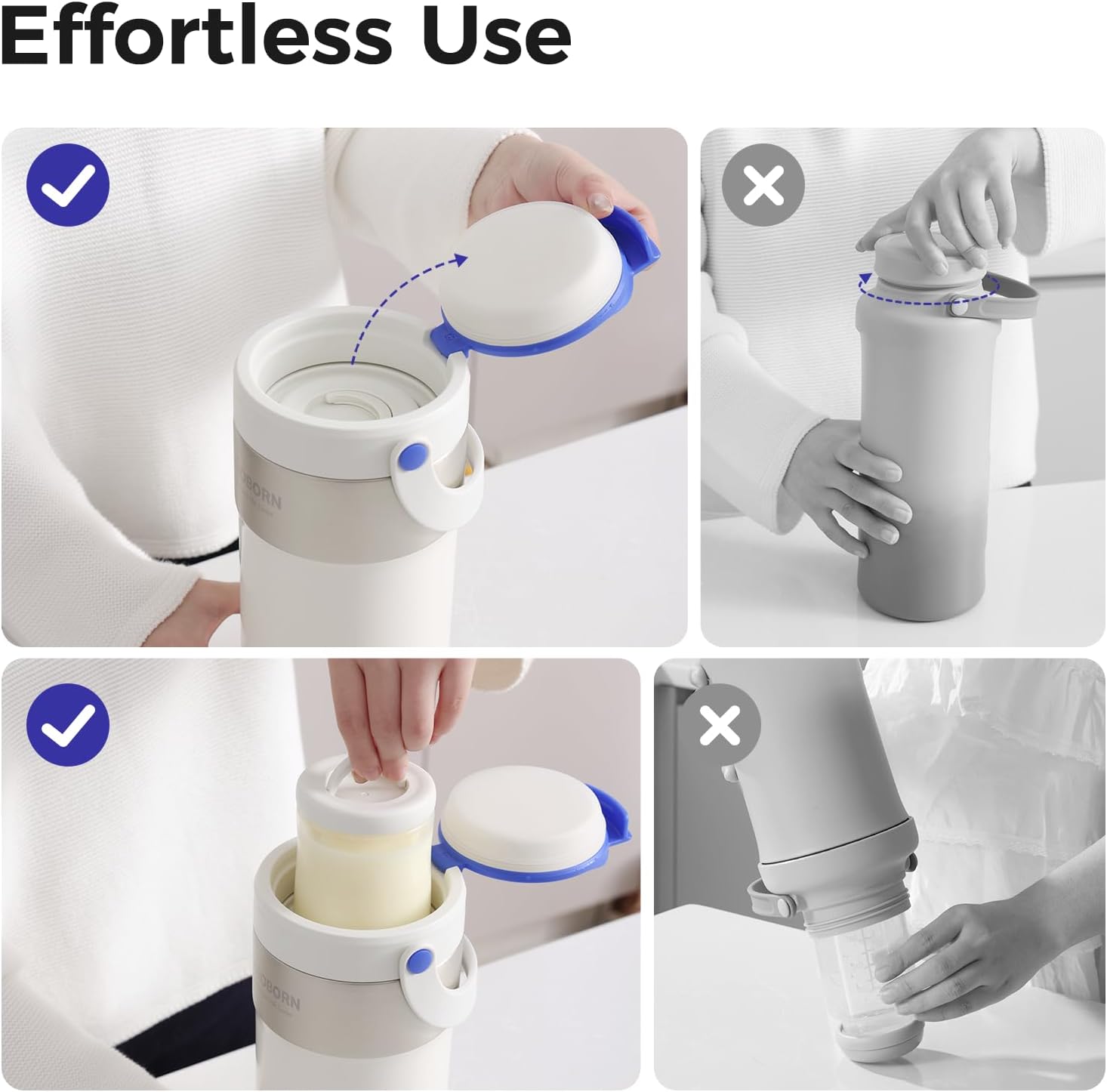 Portable Breast Milk Cooler, 4 Ice Rings, 360°Cooling with Vacuum Lid, Safe Chill for 30H+, 22oz Large Capacity with 2 Bottles, Rapid Chill to 40℉, Extra Wide Opening, Ideal for Work & Travel - Image 5