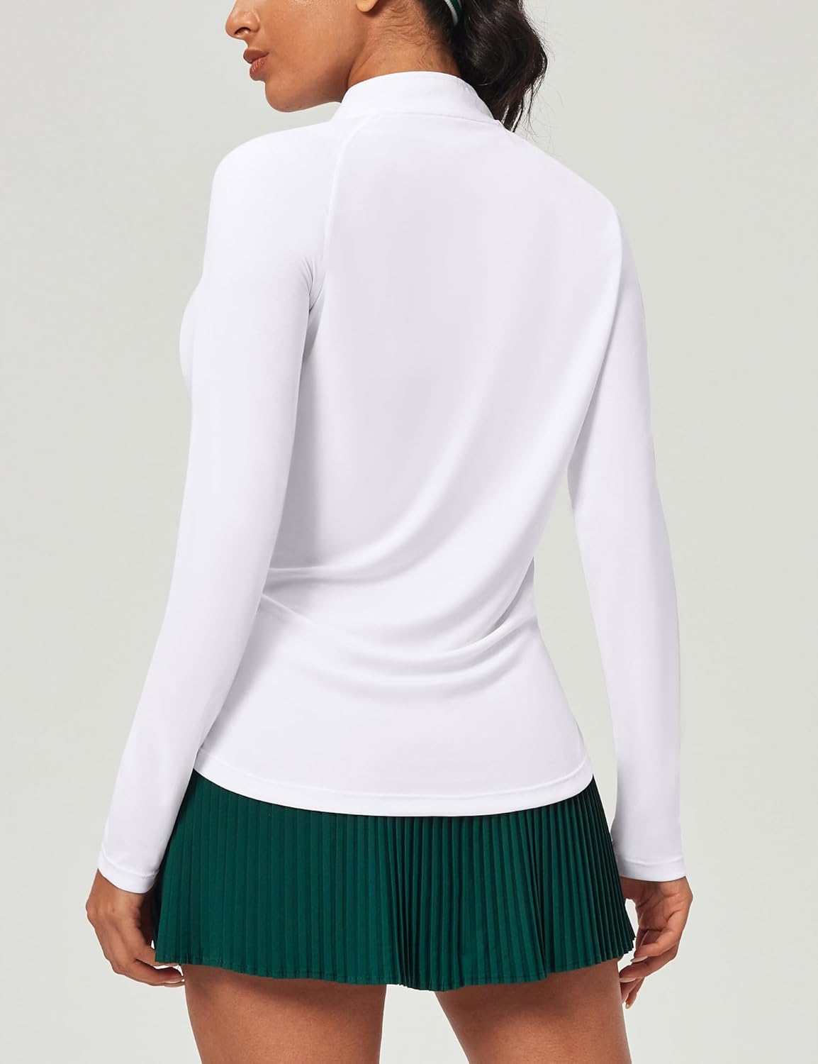 Heathyoga Long Sleeve Workout Tops for Women Golf Shirt UPF 50+ Swim Shirts for Woman UV Sun Protection Quarter Zip Pullover - Image 2