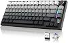YINDIAO ATTACK SHARK X820 Ultra Gasket Mechanical Keyboard with TFT Screen & Knob, 75% ANSI Layout, 2.4Ghz/BT/Wired, 5 Sound Absorbing Foams,Hot-Swap Linear Switch,for PC,MAC (Moonlight, Gift Switch)