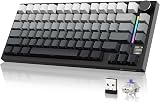 YINDIAO ATTACK SHARK X820 Ultra Gasket Mechanical Keyboard with TFT Screen & Knob, 75% ANSI Layout, 2.4Ghz/BT/Wired, 5 Sound Absorbing Foams,Hot-Swap Linear Switch,for PC,MAC (Moonlight, Gift Switch) - 1