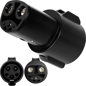 J1772 to Tesla Charger Adapter, Max 80A/250V Charger Adapter Fit Tesla Model 3/Y/X/S Cybertruck, Connecting to SAE J1772 Charging Stations Fast & Safe Charging, Tesla Accessories