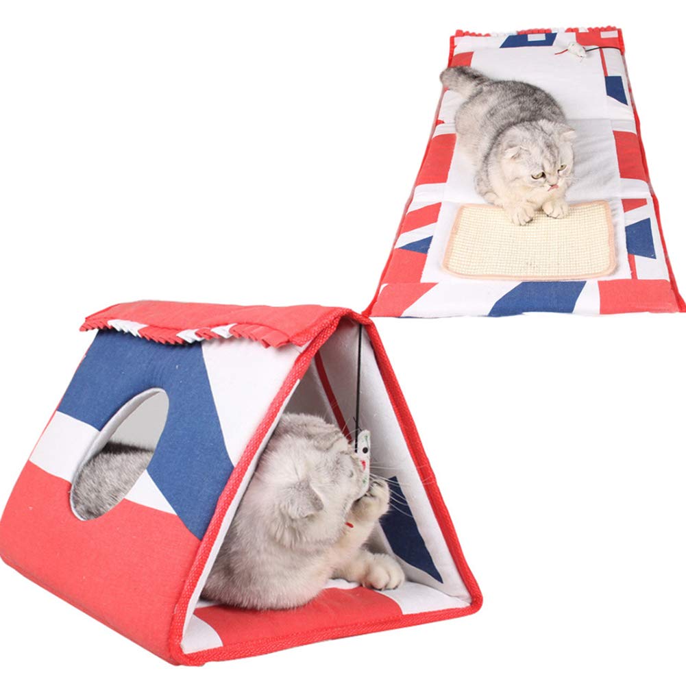 Giochi per Gatti Giochi per Gatti Gioca A Tunnel, Gioca A Nascondino, Tappetino per Graffi di Gatto, Collezione di Graffi di Moquette in Sisal con Giocattolo Appeso per Gattini