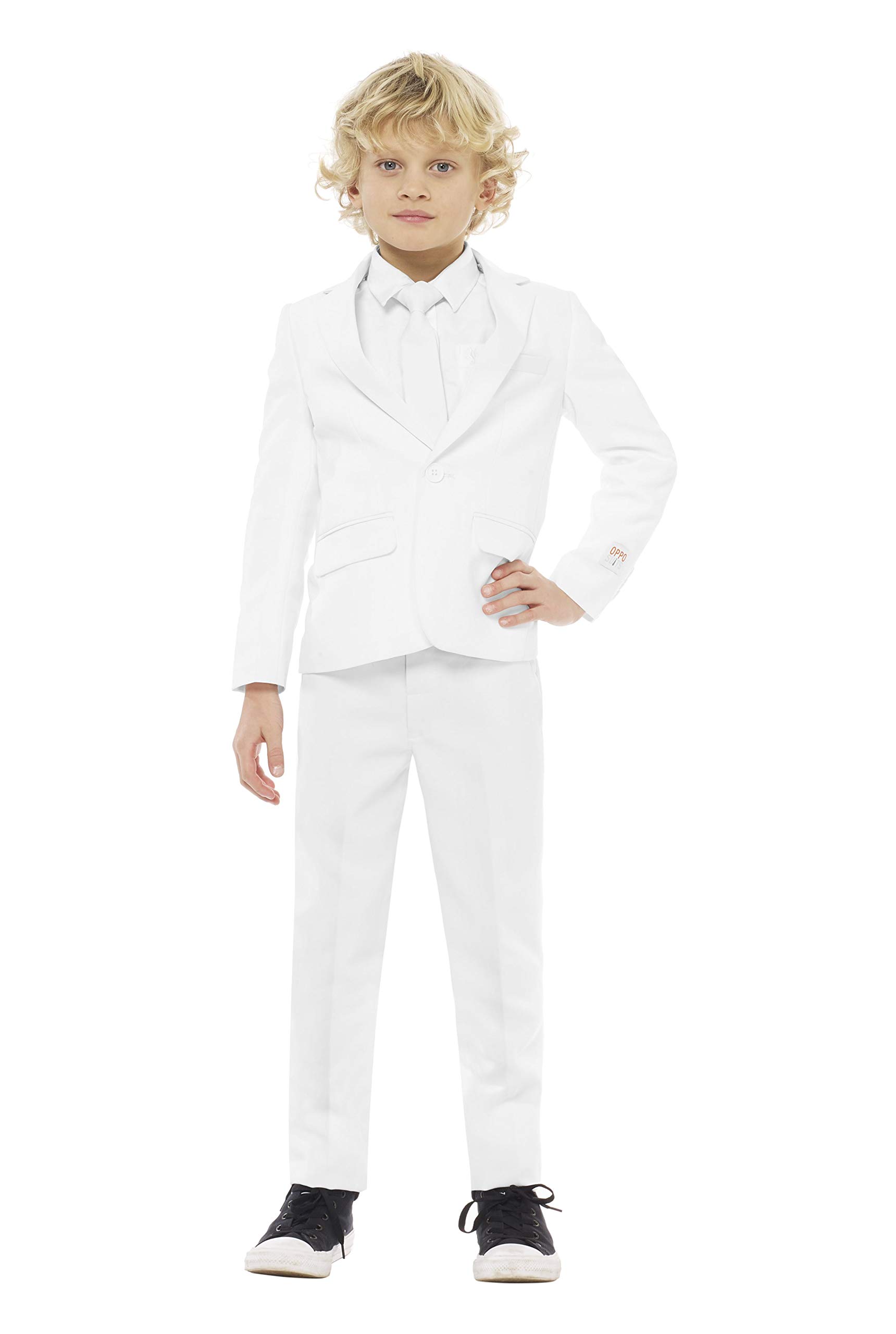 OppoSuitsBoys Solid Color Party Suit - Prom and Wedding Party Outfit - Including Blazer, Pants and Tie