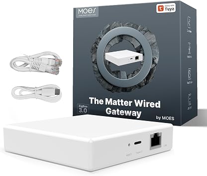 MOES Matte Smart Gateway Zigbee Hub for Tuya ZigBee Devices Compatible with Apple Homekit & Smart Thing Alexa Google Home