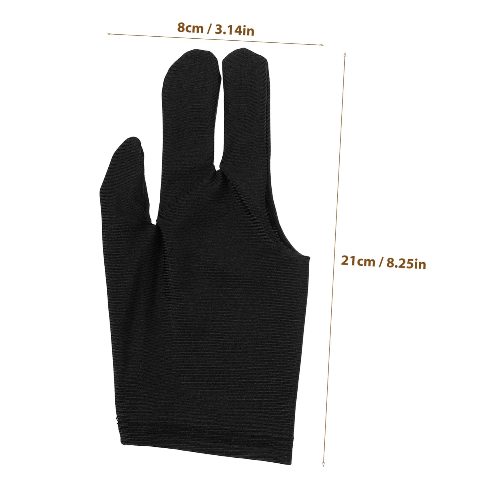 KOMBIUDA 3-Finger Billiards Gloves Pool Sports Gloves Breathable Snooker Elastic Pleather Table Game Accessories