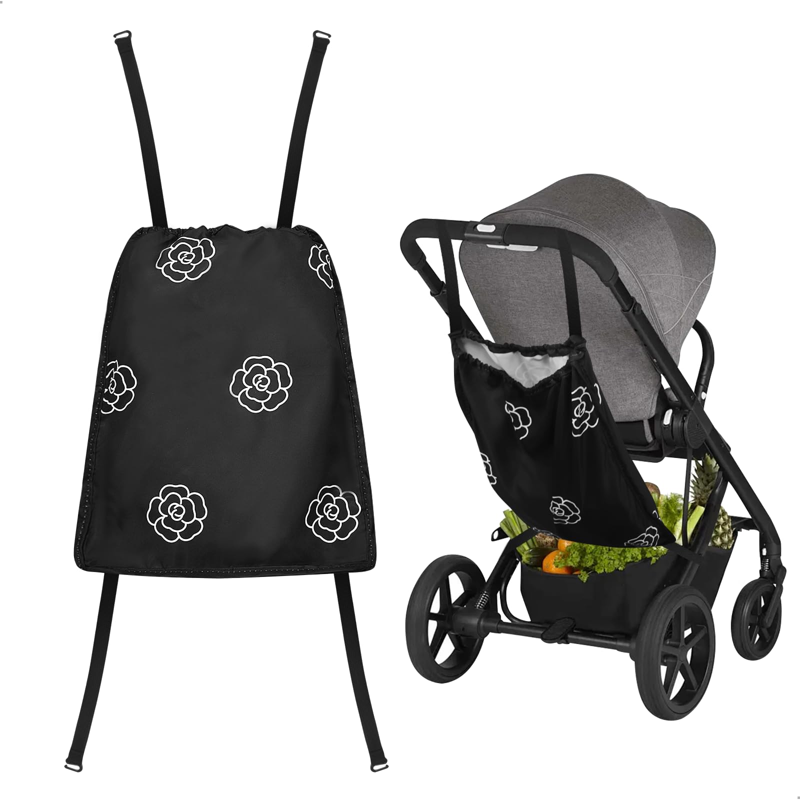Kinderwagen Einkaufstasche Kinderwagennetz, Universal Einkaufsnetz fr  Kinderwagen Schwarz Buggys Einkaufstaschen Aufbewahrungstasche fr  Kinderwagen Sportwagen Rollstuhl, 1 Stck : Amazon.de: Baby