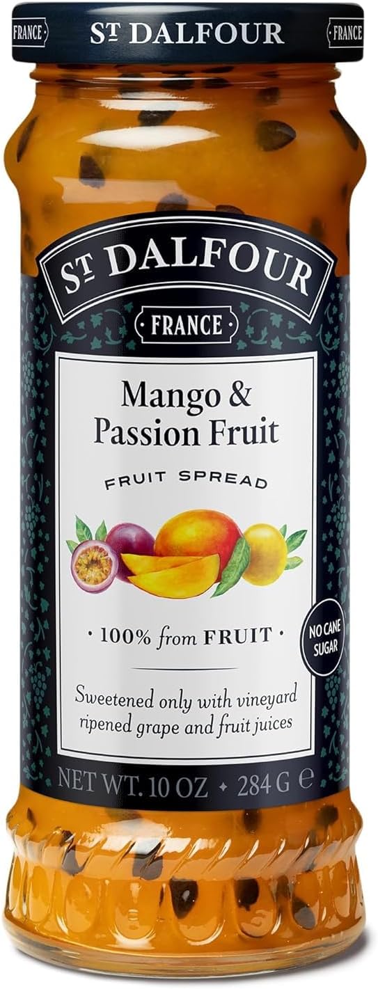 Mango & Passion Fruit Fruit Spread - 10oz - 100% from Fruit, No Artificial Ingredients, Non-GMO, No Cane Sugars, All Natural, Made in France