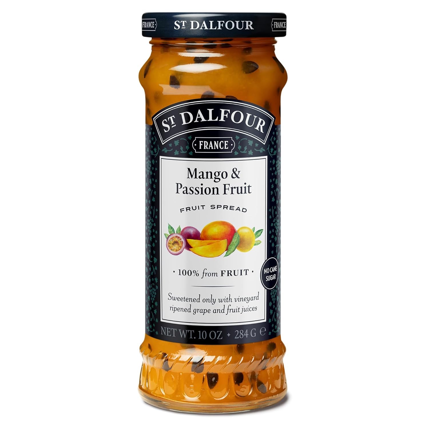 St. Dalfour Mango & Passion Fruit Fruit Spread - 10oz - 100% from Fruit, No Artificial Ingredients, Non-GMO, No Cane Sugars, All Natural, Made in France