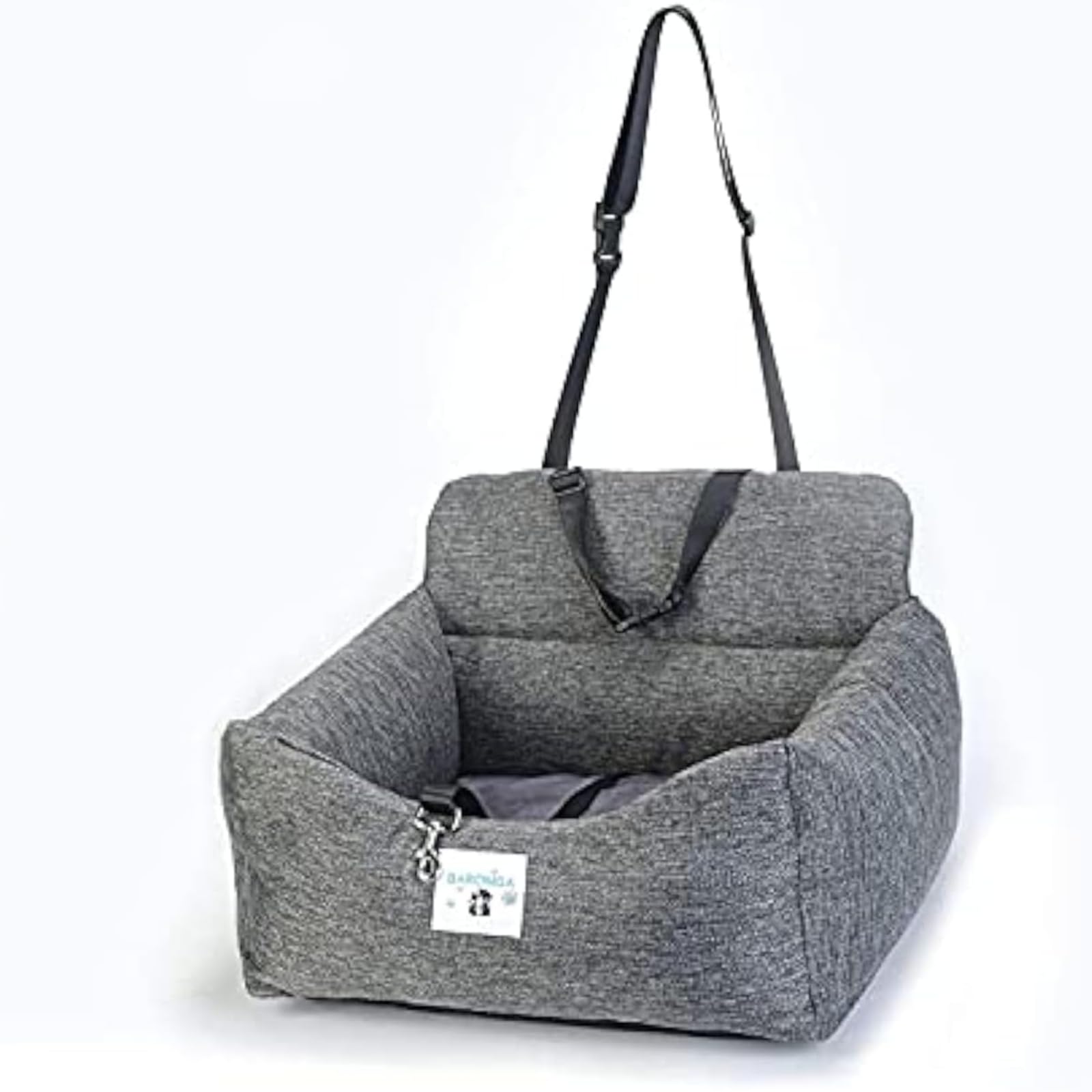 Forubar Pet Car Booster Seat - Portable, Waterproof, Breathable Travel Carrier for Dogs and Cats (Grey, Large)Forubar Pet Car Booster Seat - Portable, Waterpro…