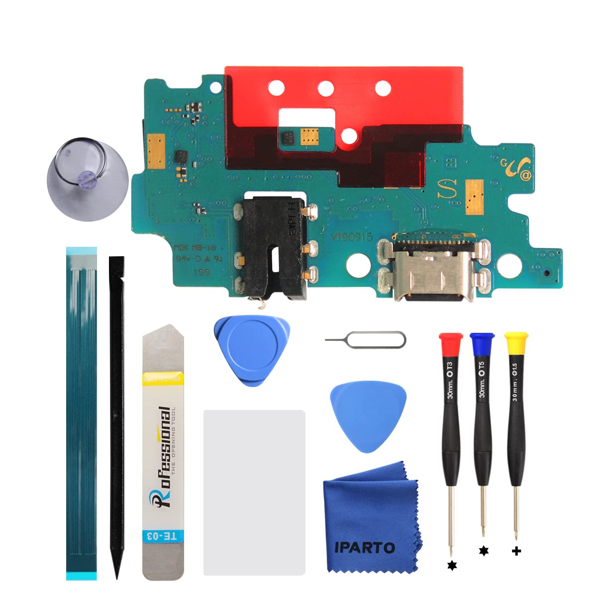 iParto Charging Port Replacement for Samsung Galaxy A50 A505U(Not for A505F) Charging Port Replacement Kit for Galaxy A50 A50s SM-A505U SM-A507FN USB Flex Dock Connector Replacement